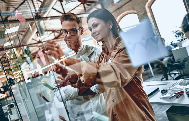 employees solving a problem