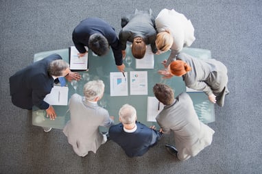employees having a meeting