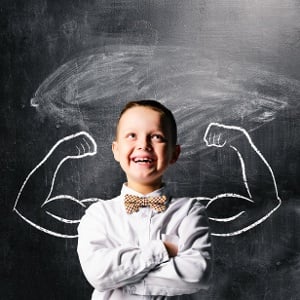 Boy with Chalk Muscles