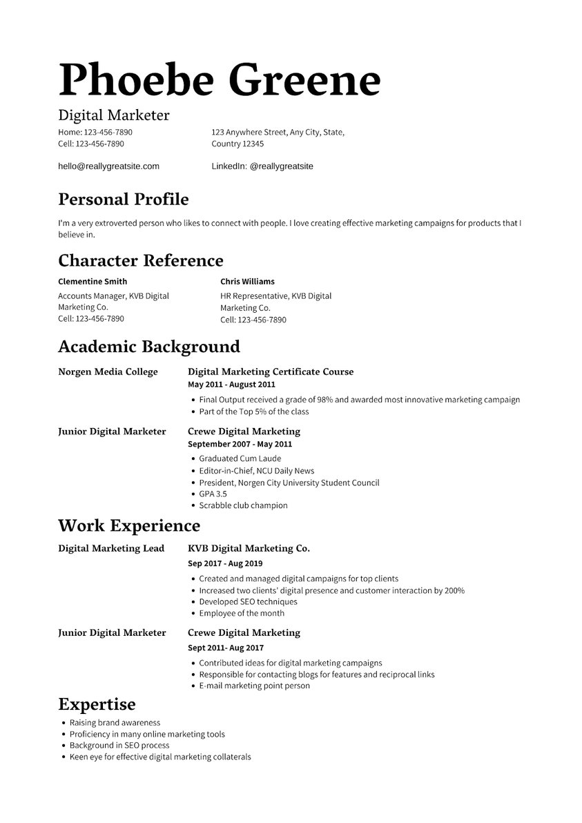 Resume Blog