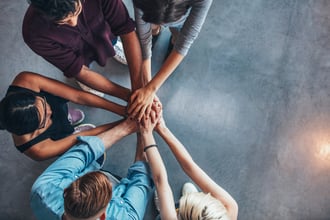 Hands Stacked, Team Huddle (1)