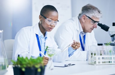 life science talent working in a lab