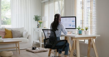 employee working from home