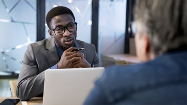 person interviewing