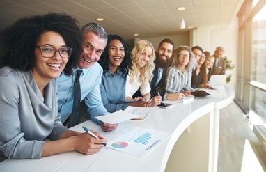 Cheerful employees