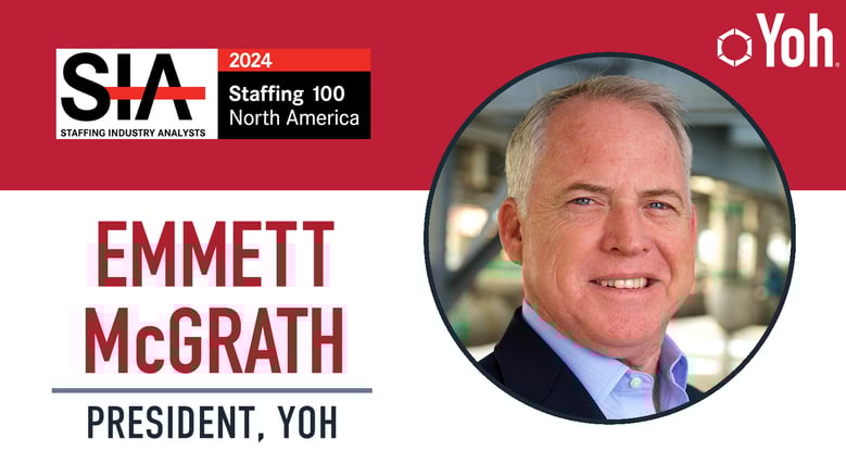 President of Yoh Emmett McGrath on Staffing 100 list