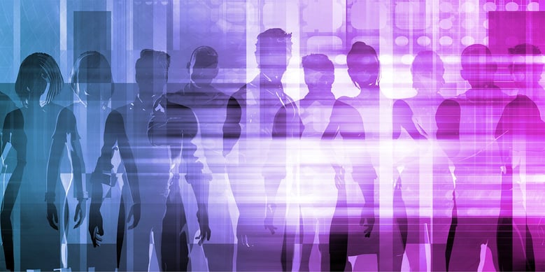 blurred group of people